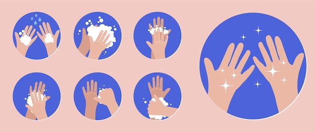 Wash your hands infographic steps how washing hands properly prevention against virus and infection