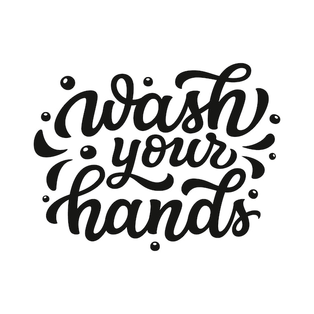 Wash your hands lettering