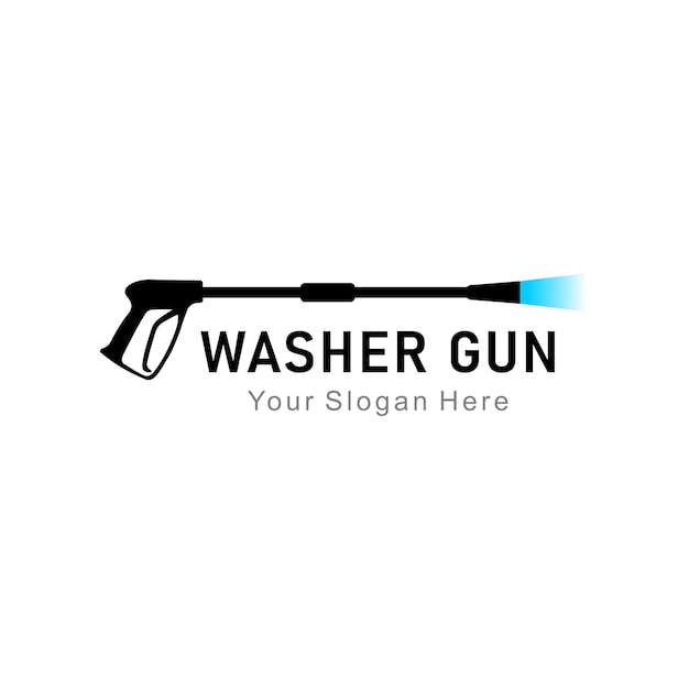 washing gun vector logo