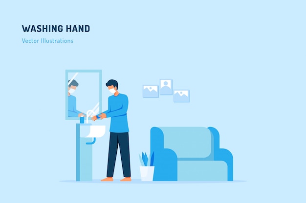 Washing Hand   Illustration