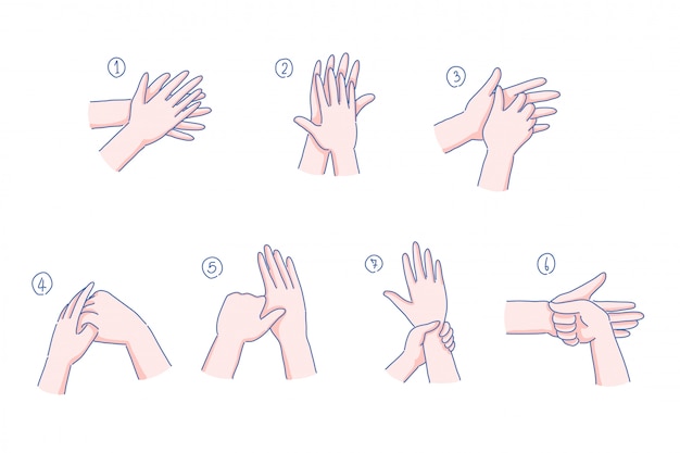 Washing hand instruction