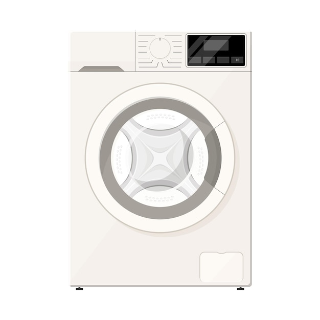 Washing machine mockup Flat design Modern laundromat 3d laundry washing appliance for household