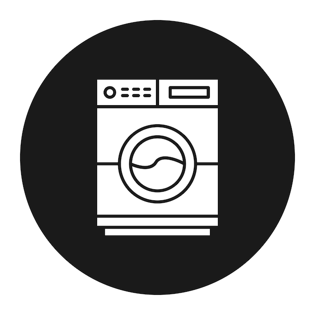 Washing Machine vector icon Can be used for Hygiene Routine iconset