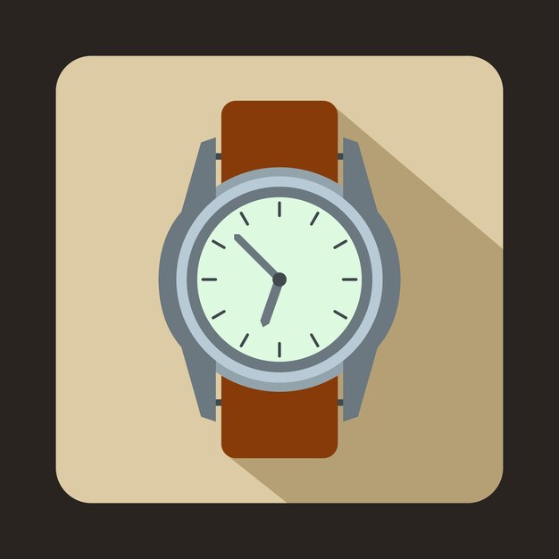 Watch icon in flat style for any design