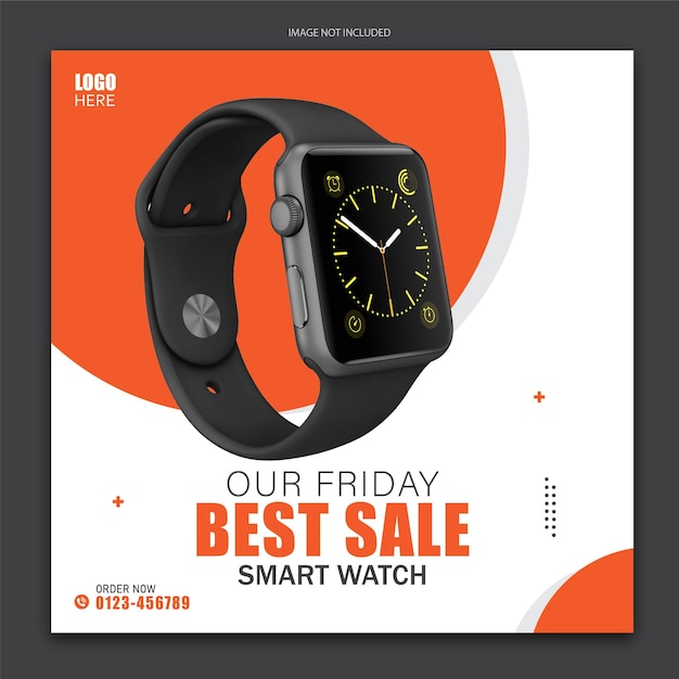 Vector watch special offer black friday social media banner