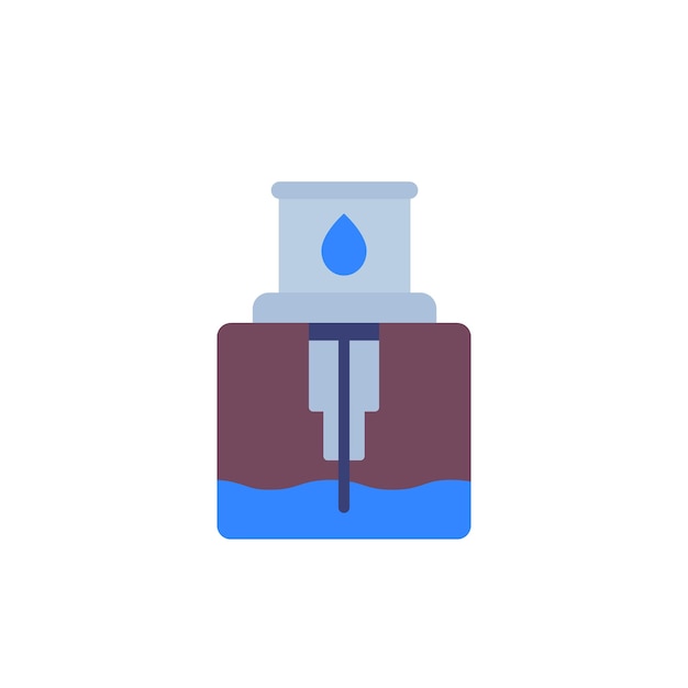 Water borehole vector icon on white