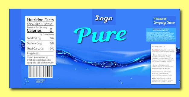 Water Bottle Label Design