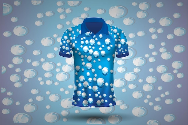 Water bubble cricket shirt design