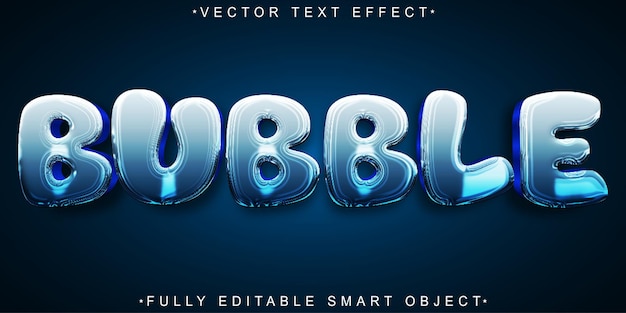 Water Bubble Vector Fully Editable Smart Object Text Effect