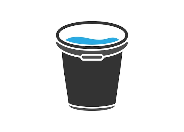 Water bucket icon design template vector isolated illustration