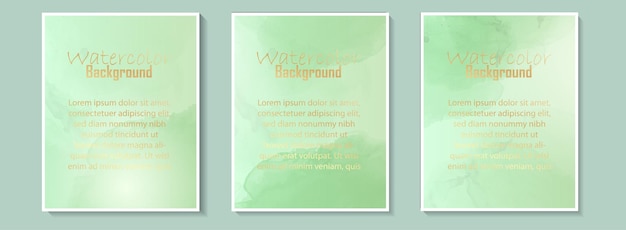 Water color background cover set