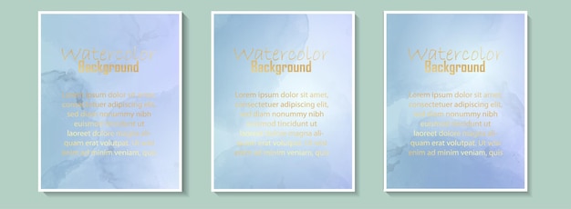 Water color background cover set