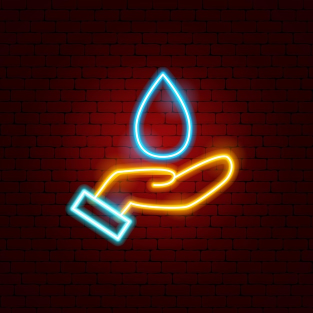 Water Donation Neon Sign