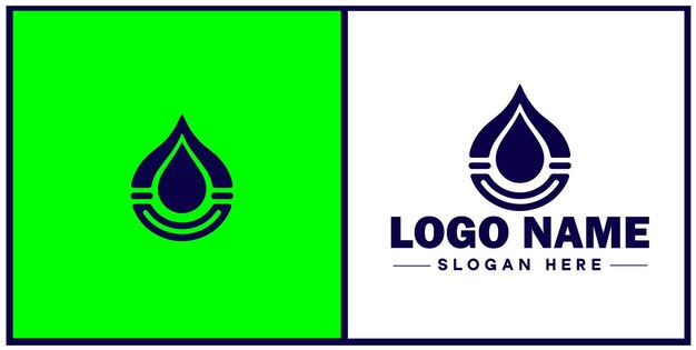 Water drop aqua rain dew droplet logo icon vector for business brand app icon water drop logo template