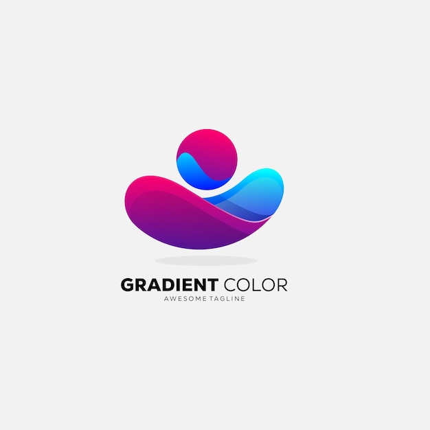 Water drop design gradient colorful template