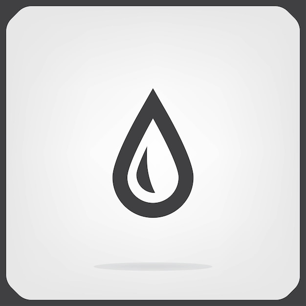 Water drop eco symbol Vector illustration on gray background Eps 10