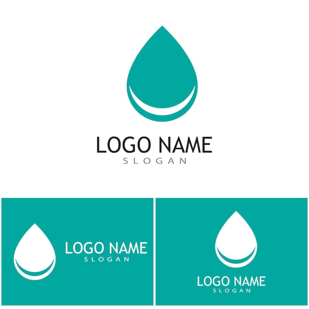 Water drop illustration logo vector design