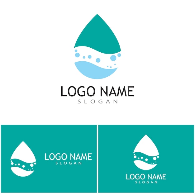 Water drop illustration logo vector design