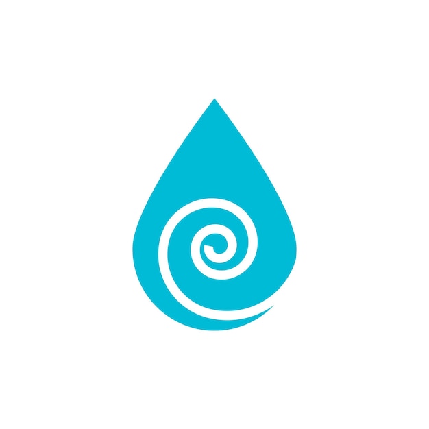 Water drop illustration logo vector design