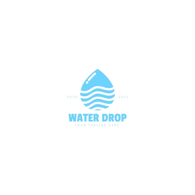 Water drop logo design illustration icon