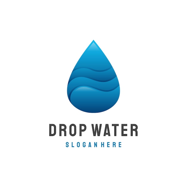 Water drop Logo design vector template. Waterdrop liquid Oil Logotype concept. Natural Mineral Aqua icon