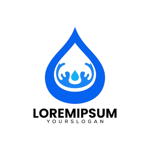 Water drop logo design vector