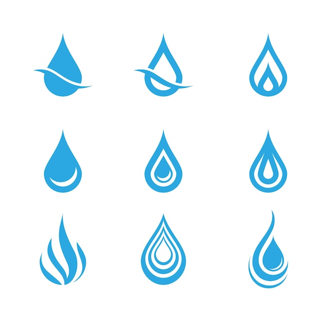 Water drop Logo Template vector illustration design