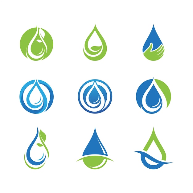 Water drop Logo Template vector illustration design