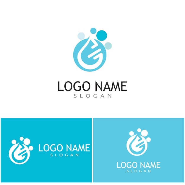 Water drop Logo Template vector illustration design