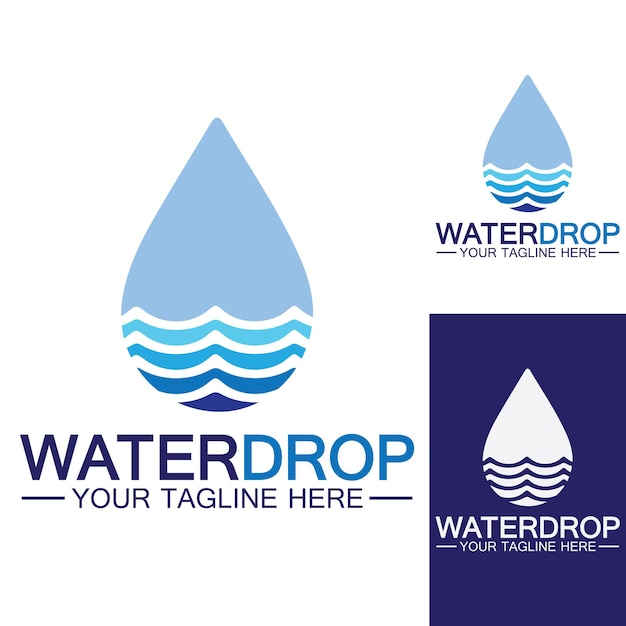 Water drop Logo Template vector illustration design