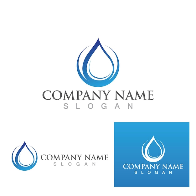 Water drop Logo Template vector illustration design