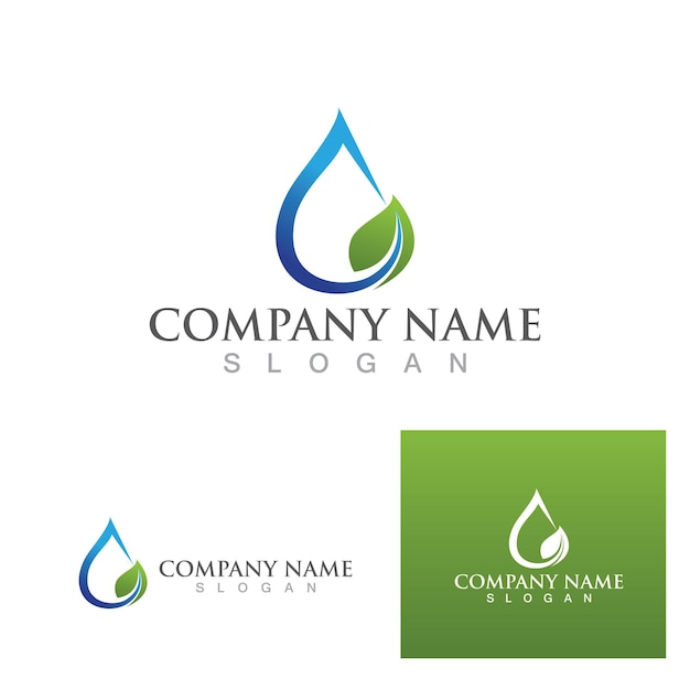 Water drop Logo Template vector illustration design