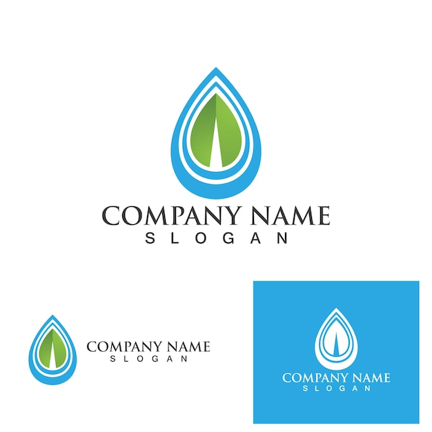 Water drop Logo Template vector illustration design