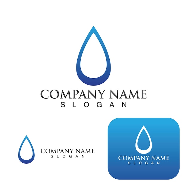 Water drop Logo Template vector illustration design