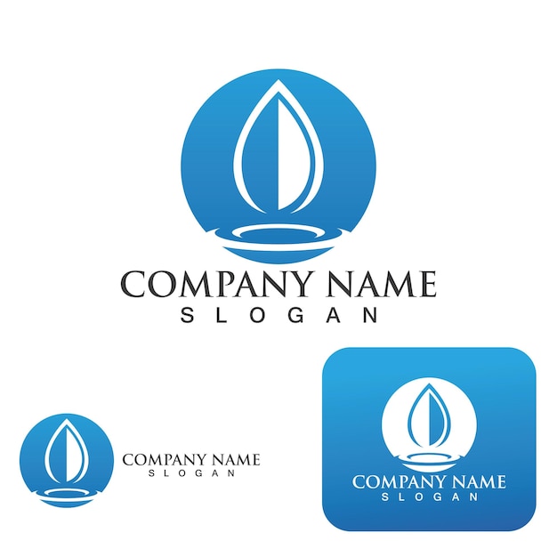 Water drop Logo Template vector illustration design