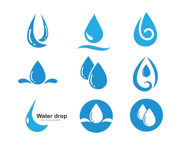 Water drop Logo Template vector illustration