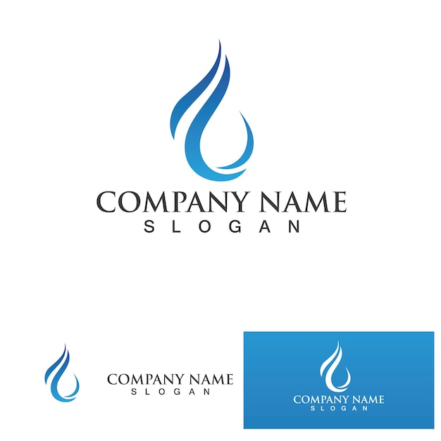 Water drop Logo Template vector