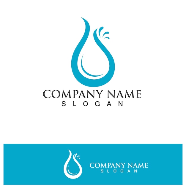 Water drop Logo Template vector