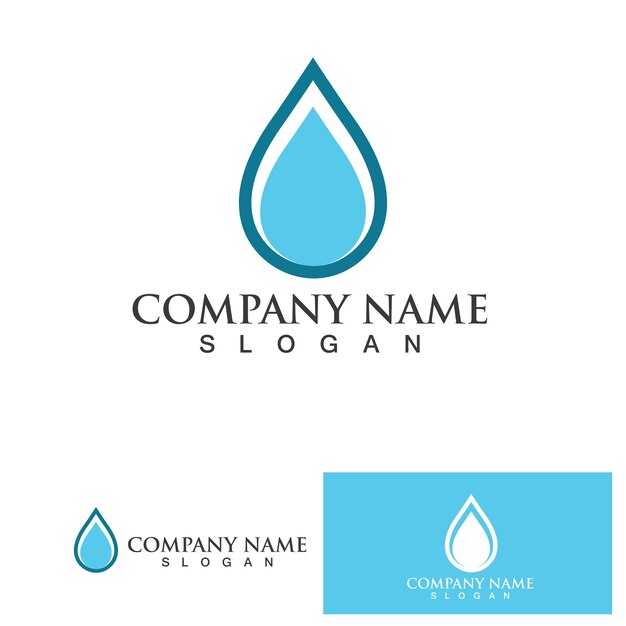 Water drop Logo Template vector