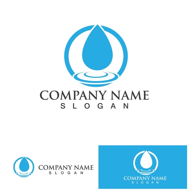 Water drop Logo Template vector