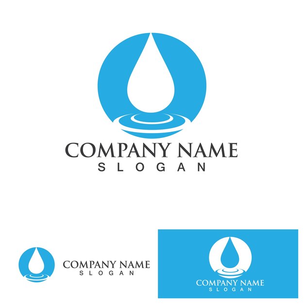 Water drop Logo Template vector