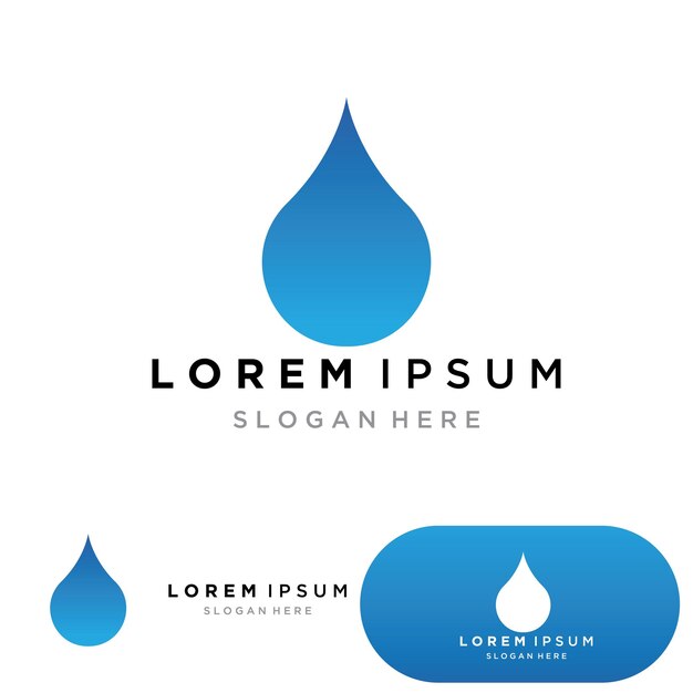 Water drop Logo Template vector