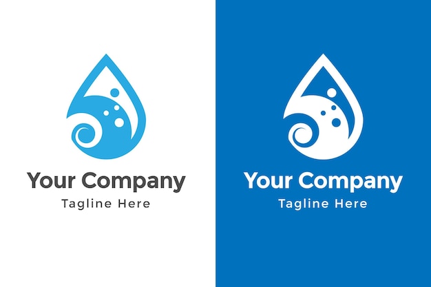 water drop logo template