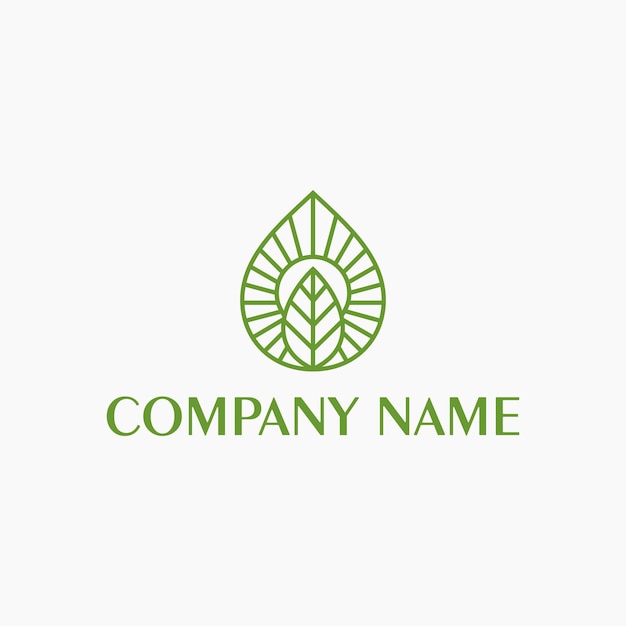 water drop tree or plant symbol. environment and agriculture logo vector