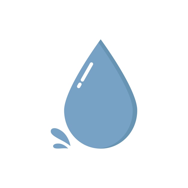 Water drop vector icon on white background