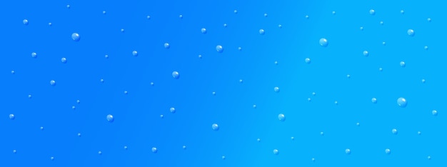 Water drops on blue background vector illustration