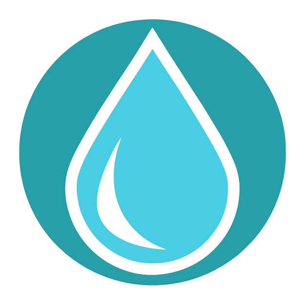 Vector water drops flat icon clipart design vector art and illustration