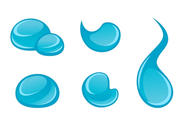 Water drops rain or tears puddle blob vector