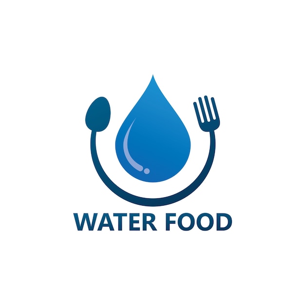 Water Food Logo Template Design