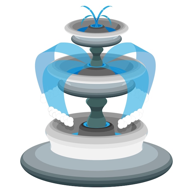 Vector water fountain illustration